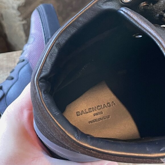 Balenciaga Multifabric Colourblock Coated High-Top Sneakers - Picture 8 of 9